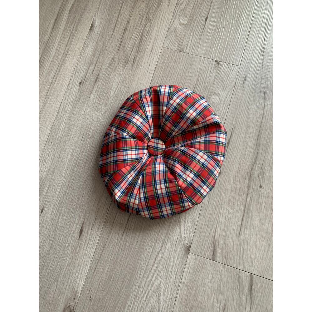 Vintage Tartan Hat Plaid Barret Hat